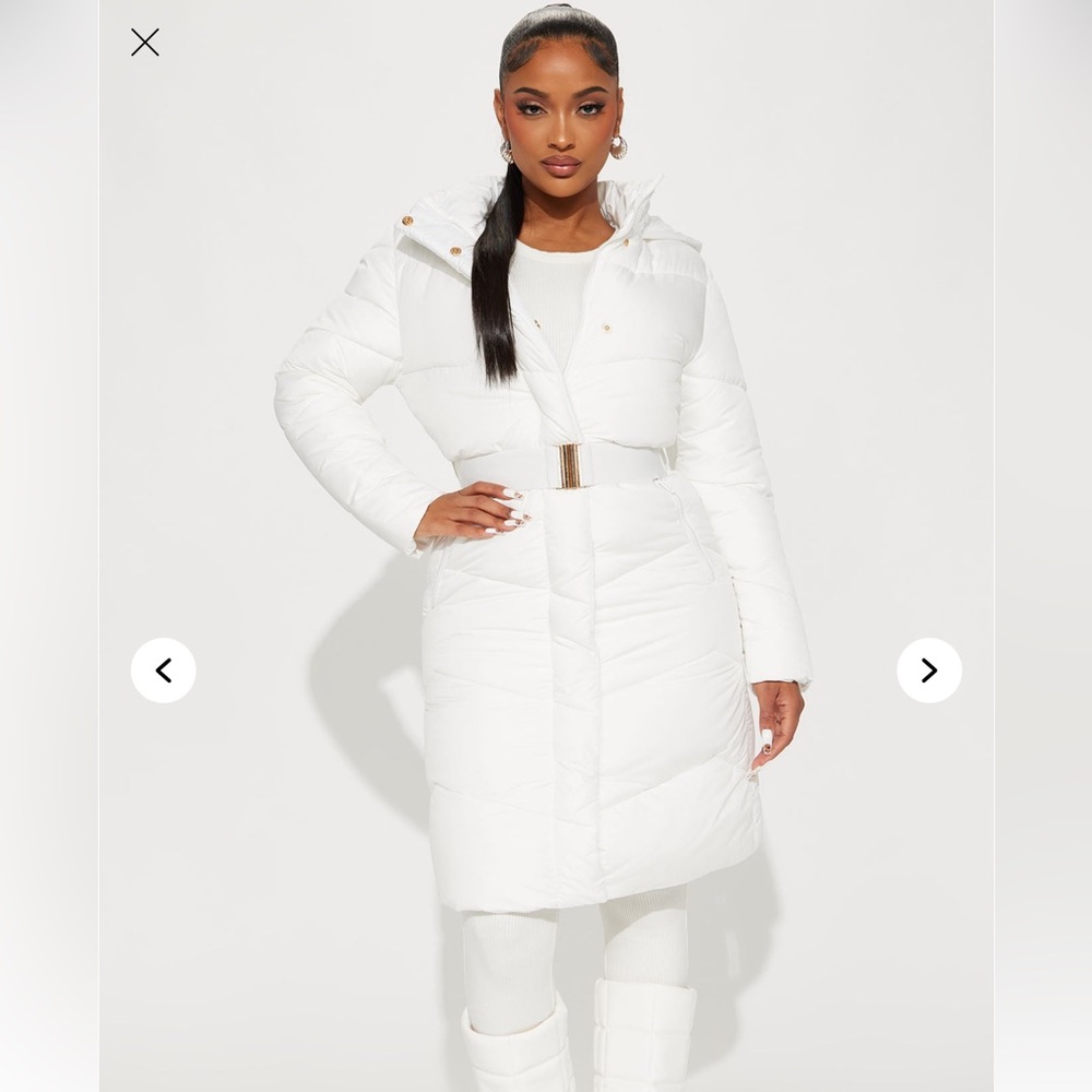 White puffer jacket for winter - Picture 3 of 4